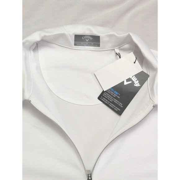 Callaway Polo Shirt Mens XL White Fabric Opti-Dri Performance Golf NWT - Picture 4 of 9